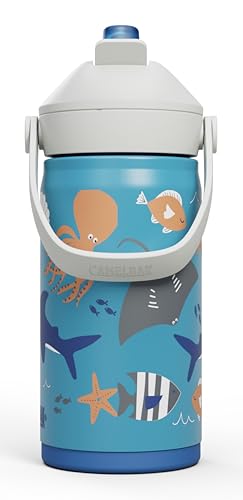 CamelBak Thrive Flip Straw Kids Bite Valve Stainless Steel Water Bottle, 12oz