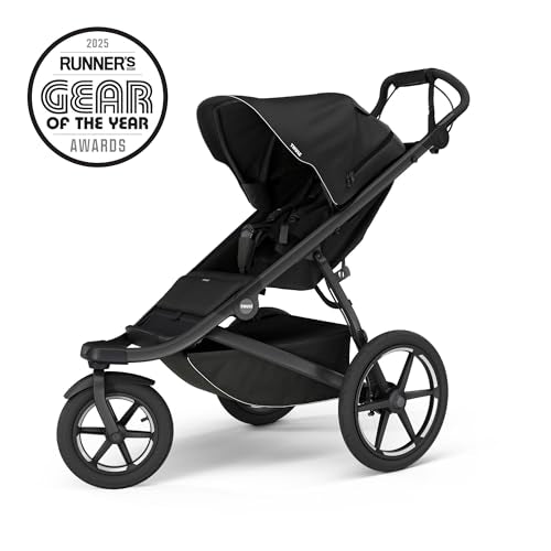 Thule Urban Glide 3 Single Child All-Terrain Stroller, Full-Suspension System, Air-Filled Tires, Upright seat with Adjustable Recline and Built-in legrest, Black