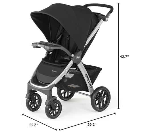 Chicco Bravo Quick-Fold Stroller - Black | Black