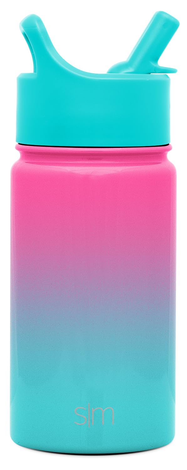 Simple Modern Kids Summit Water Bottle with Straw Lid | 14oz Stainless Steel Cup Insulated Tumbler Tumbler for Toddlers, School