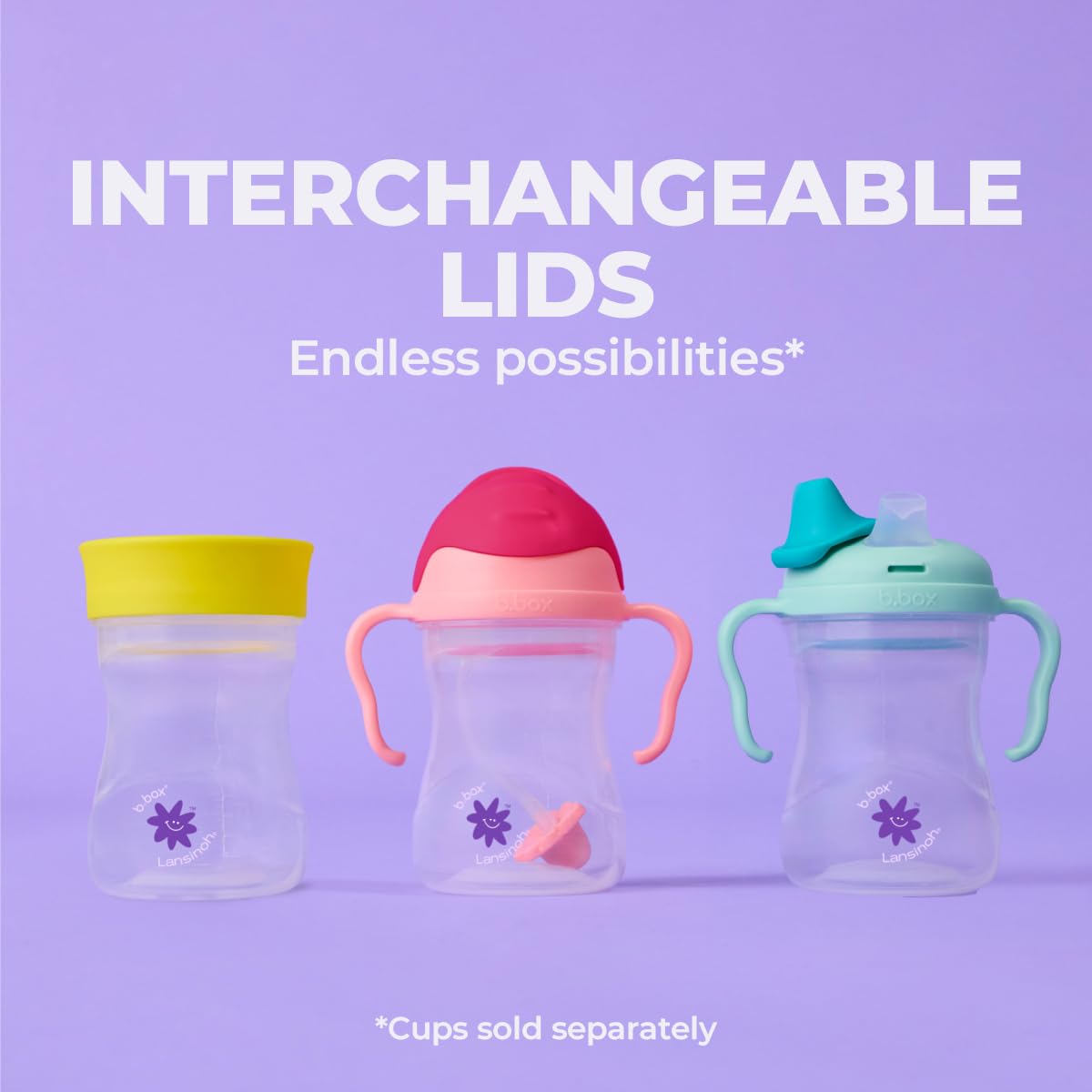 Lansinoh b.box Toddler Training Cup (Ages 12+ Months) | Free-Flow Transition Cup for Toddlers Learning to Drink | BPA-Free, Dishwasher Safe | 8 oz | Cherry Blossom