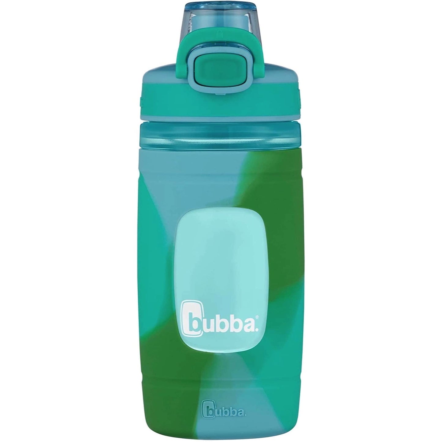Bubba Flo Kids Water Bottle with Silicone Sleeve, 16oz., Rock Candy and Kiwi