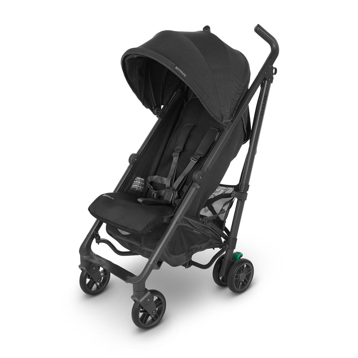 UPPAbaby G-Luxe Umbrella Stroller/Lightweight Design for Easy Travel/One-Step Fold + Recline/XL Basket + Canopy/Cup Holder Included/Jake (Charcoal/Carbon)