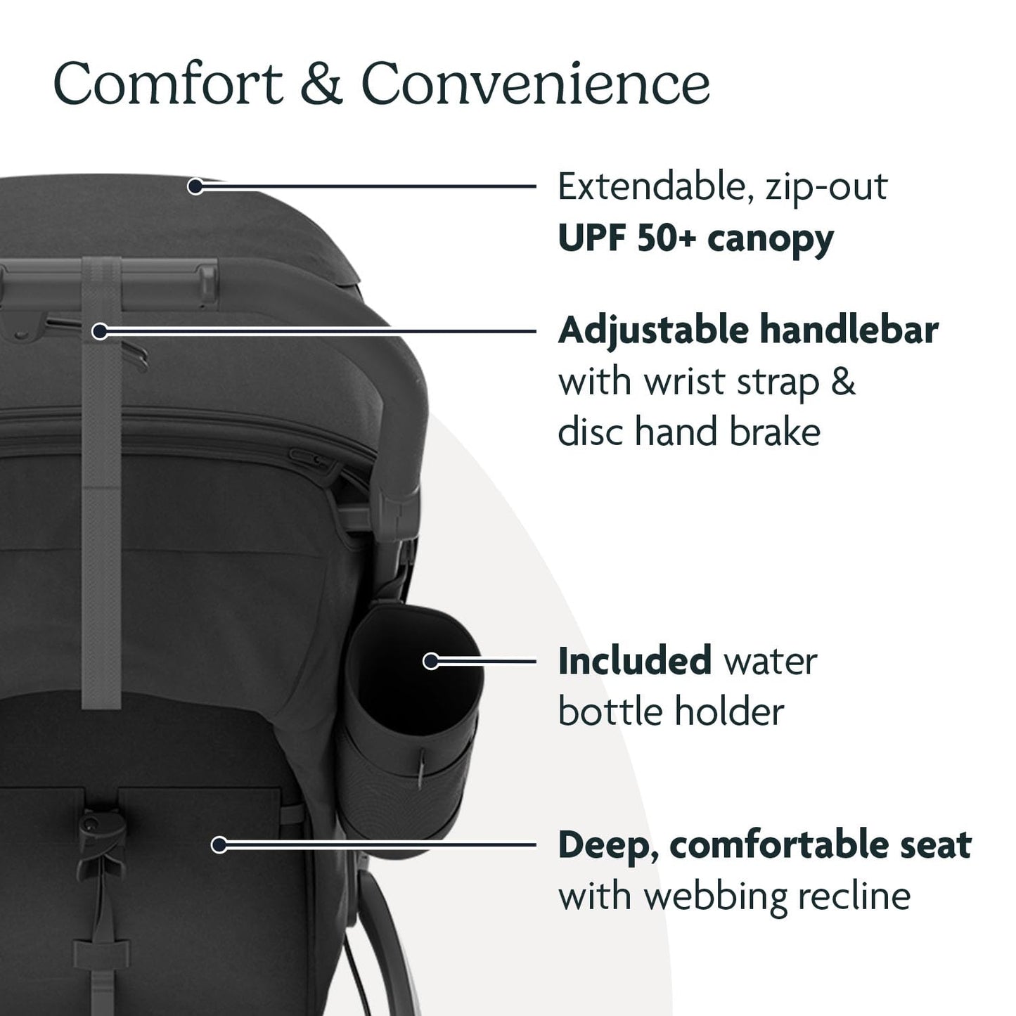 UPPAbaby Ridge Jogging Stroller/Durable Performance Jogger with Never-Flat Tires/Built for Walking, Running, Hiking/Water Bottle Holder and Basket Cover Included/Jake (Charcoal/Carbon Frame)