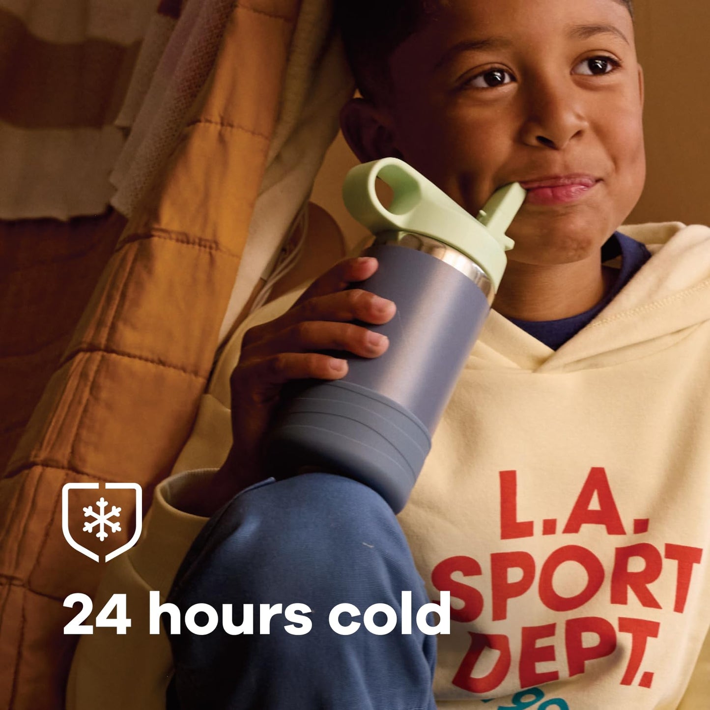 Hydro Flask Kids Water Bottle for School - Stainless Steel and Insulated with Straw Cap - 12 oz