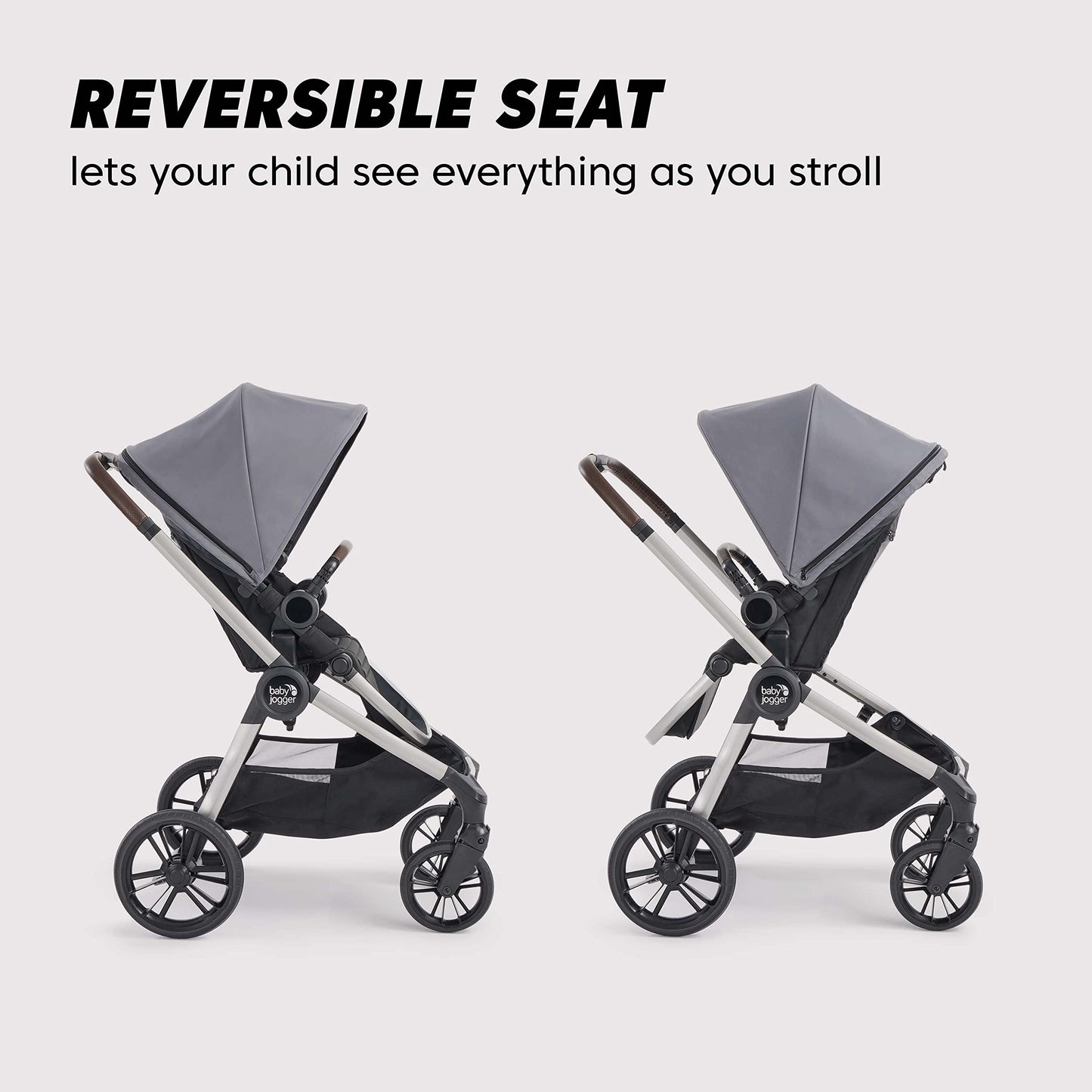 Baby Jogger City Sights Stroller - Convertible Stroller with Compact Fold Dark Slate