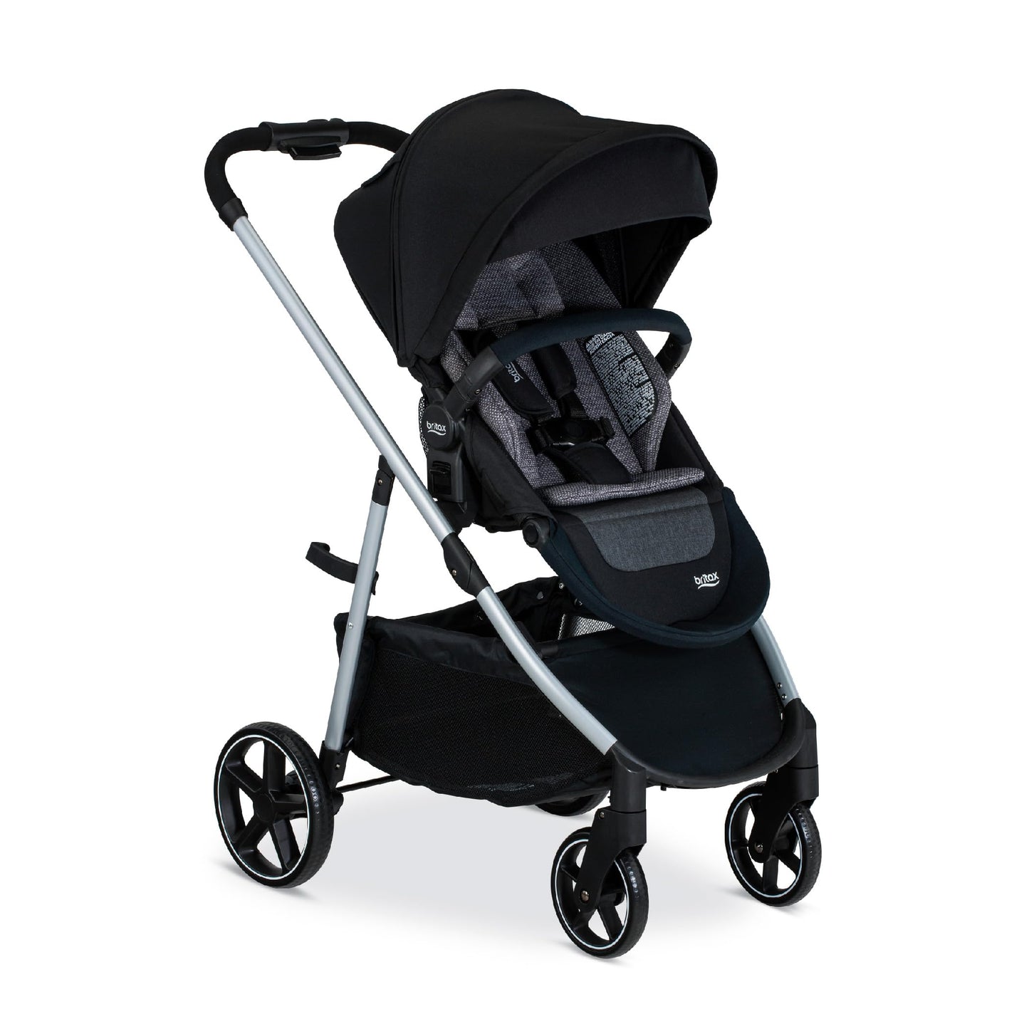 Britax Grove™ Modular Stroller, Lightweight Stroller with CozyFit™ Insert and Bumper Bar, 6 Ways to Ride, SafeWash, Pindot Onyx