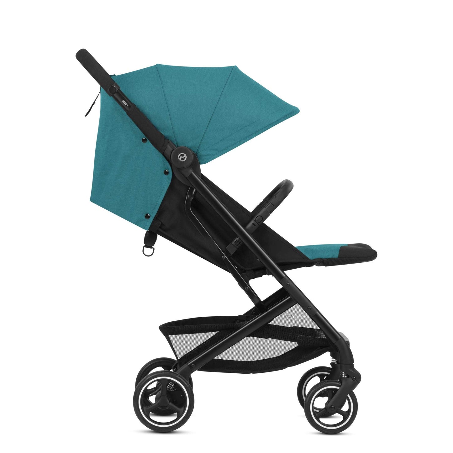 CYBEX Beezy Stroller, Lightweight Baby Stroller, Compact Fold, Compatible with All CYBEX Infant Seats, Stands for Storage, Easy to Carry, Multiple Recline Positions, Travel Stroller, River Blue