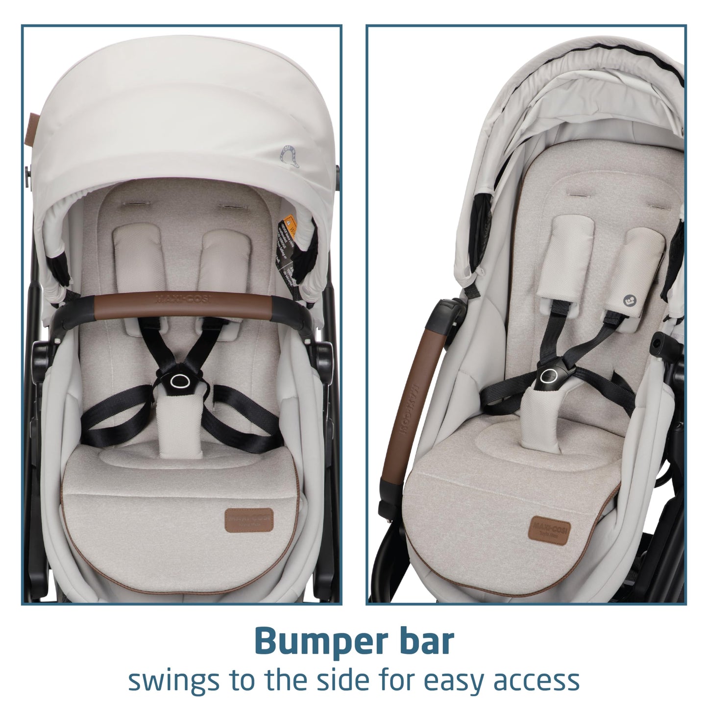 Maxi-Cosi Tayla Max Baby Strollers, Modular with Adjustable Seat, Converts to Lie-Flat Carriage, Parent and World Facing View, Lightweight, Desert Wonder