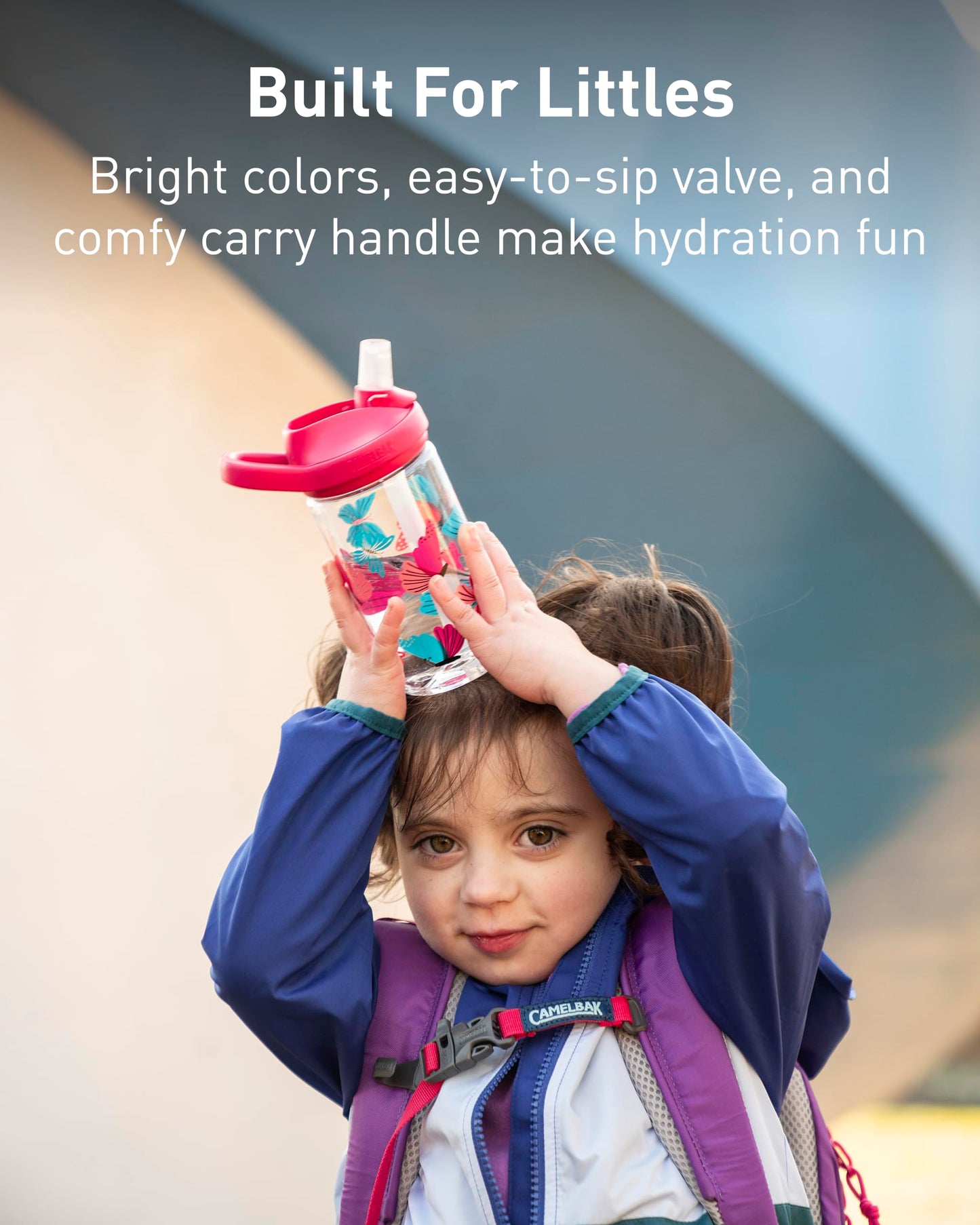 CamelBak eddy+ 14oz Kids Water Bottle with Tritan Renew – Straw Top, Leak-Proof When Closed