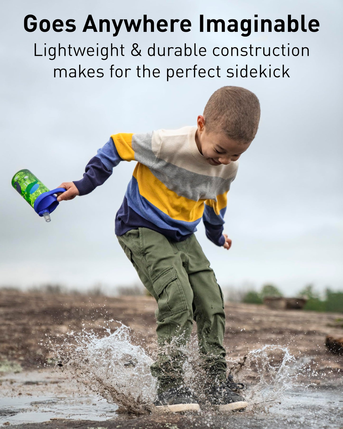 CamelBak eddy+ 14oz Kids Water Bottle with Tritan Renew – Straw Top, Leak-Proof When Closed