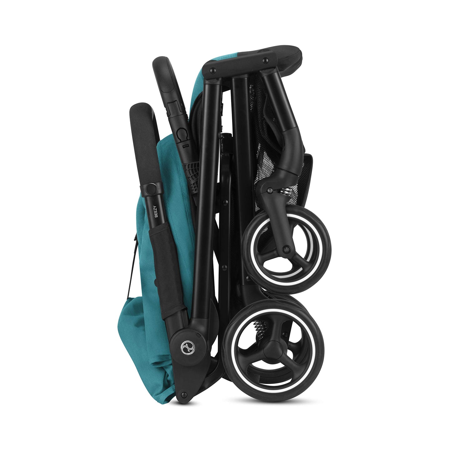 CYBEX Beezy Stroller, Lightweight Baby Stroller, Compact Fold, Compatible with All CYBEX Infant Seats, Stands for Storage, Easy to Carry, Multiple Recline Positions, Travel Stroller, River Blue