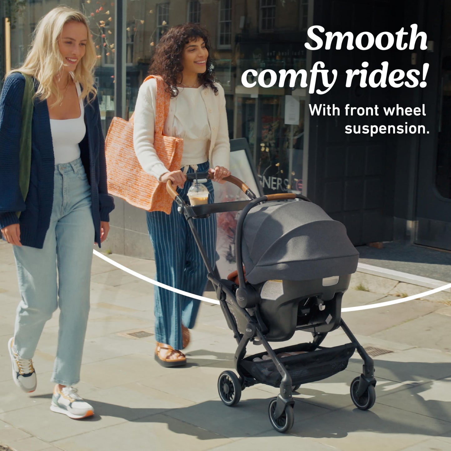 Graco Gomax Next Gen Travel System, Car Seat Stroller Combo, Rear Facing Infant Car Seat, Compact Stroller for Travel