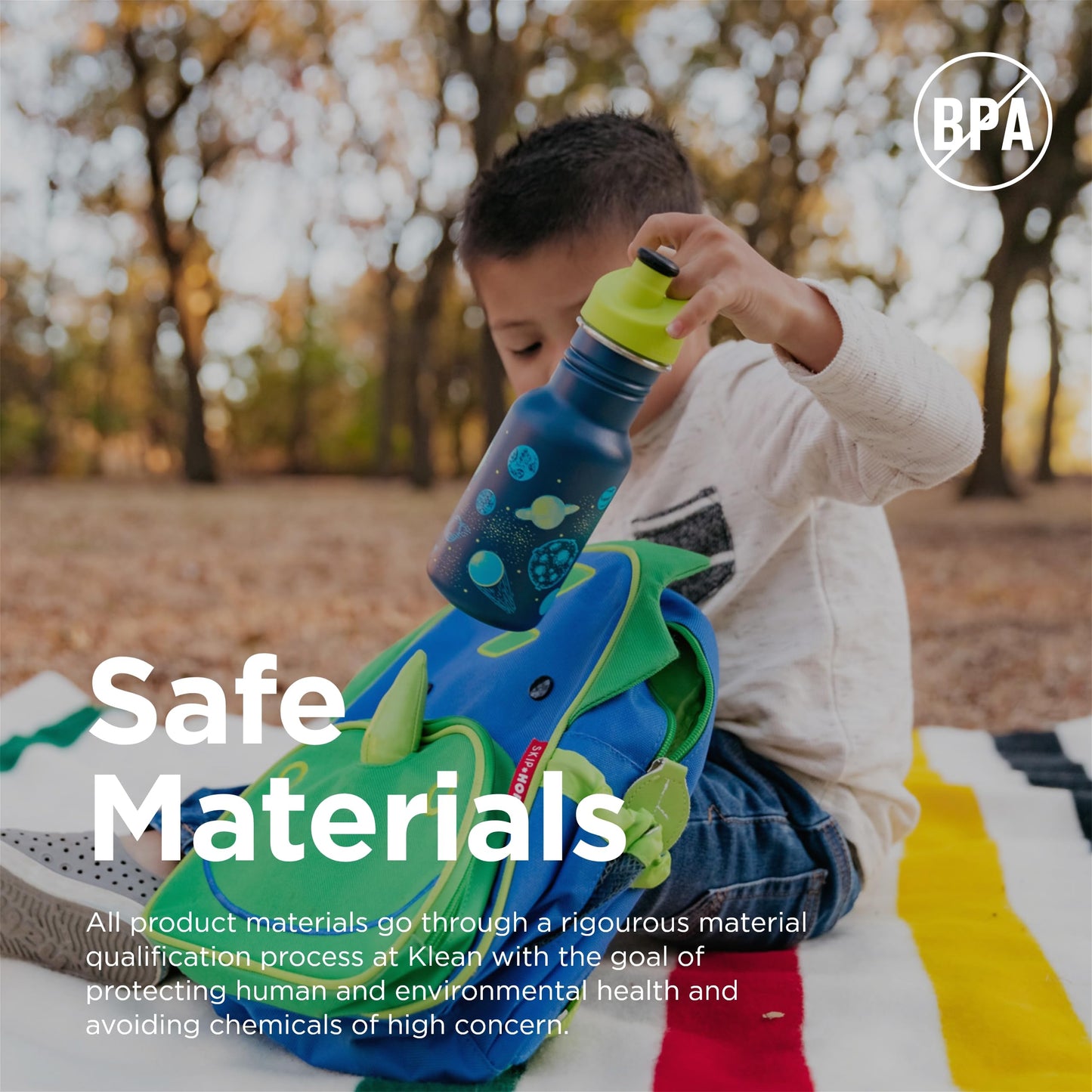 Klean Kanteen Classic Kid's Water Bottle with Sport Cap - Durable Stainless Steel Water Bottle for Children 4+ - Dishwasher-Safe & BPA-Free, 12 oz