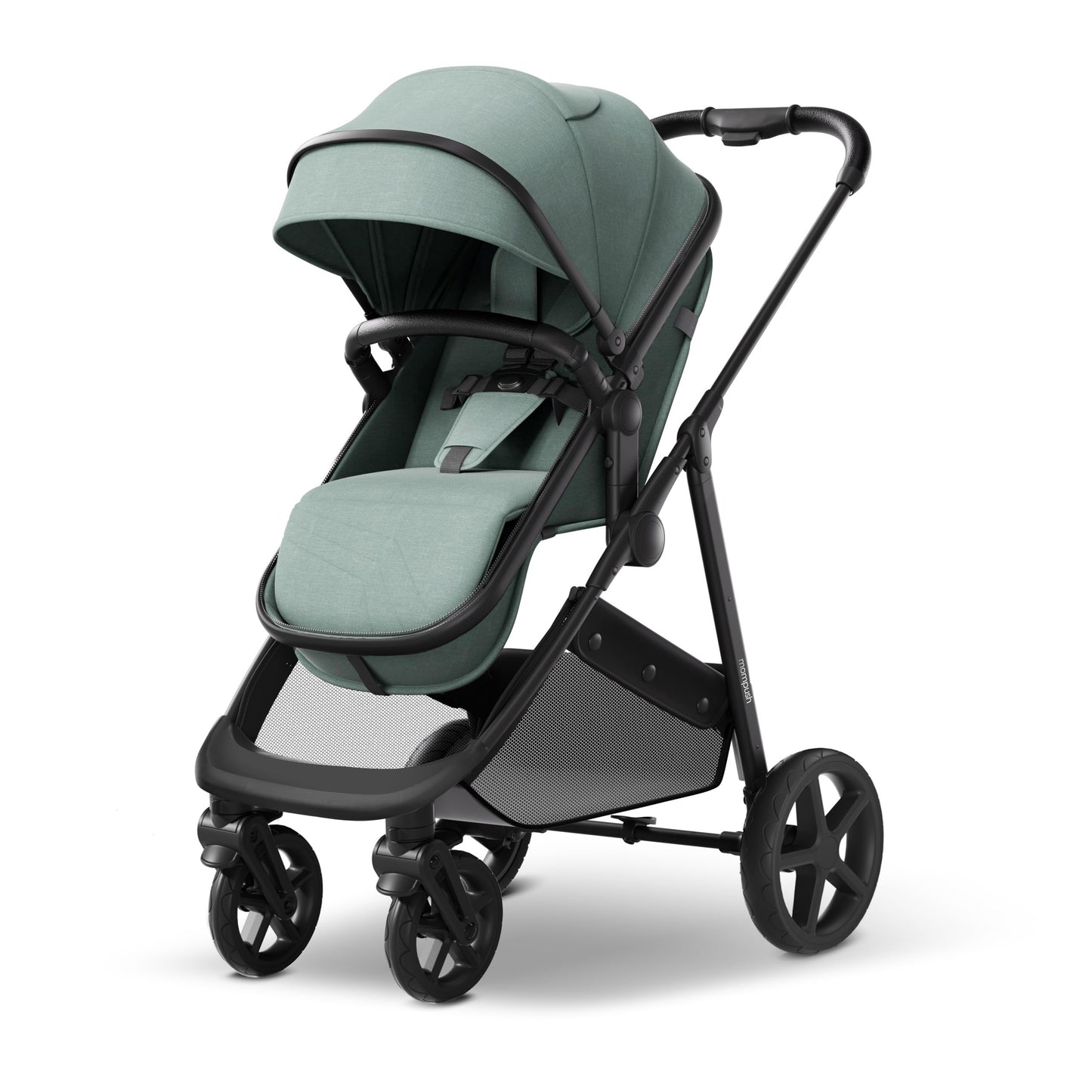 Mompush Wiz 2 in 1 Baby Stroller with Bassinet Mode, Convertible Infant Stroller for Newborn and Toddler with Reversible Seat and Large UPF 50+ Canopy