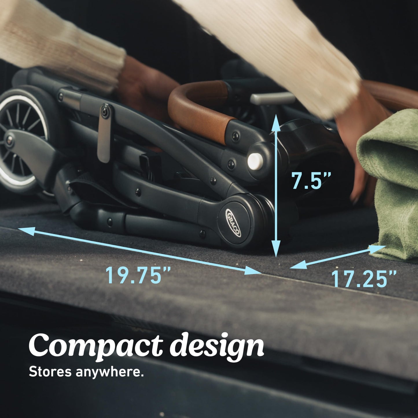 Graco Gomax Next Gen Travel System, Car Seat Stroller Combo, Rear Facing Infant Car Seat, Compact Stroller for Travel