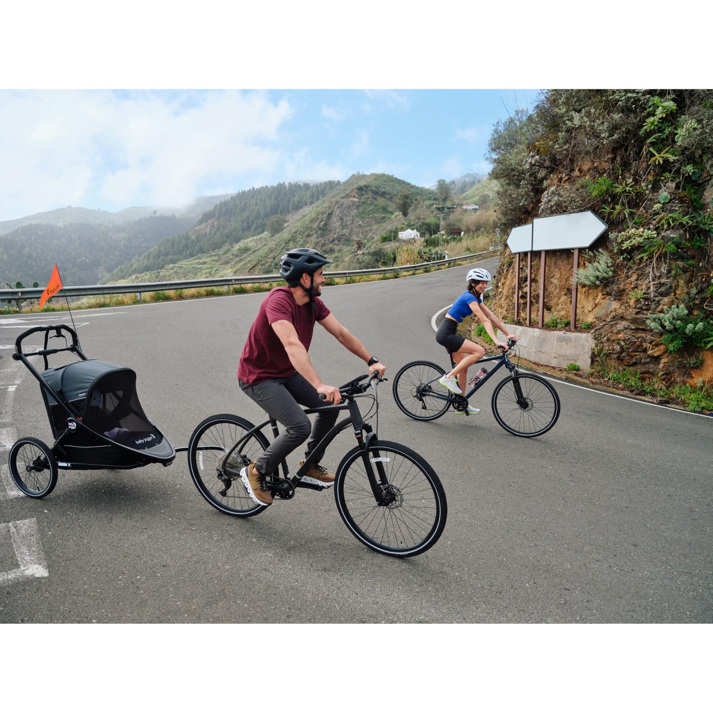 Baby Jogger Bike Trailer - Compatible with City Prix Jogging Stroller, All-Wheel Suspension & Front-Wheel Swivel for Smooth Rides, Seatback and Under-Seat Storage, and Mesh Covering