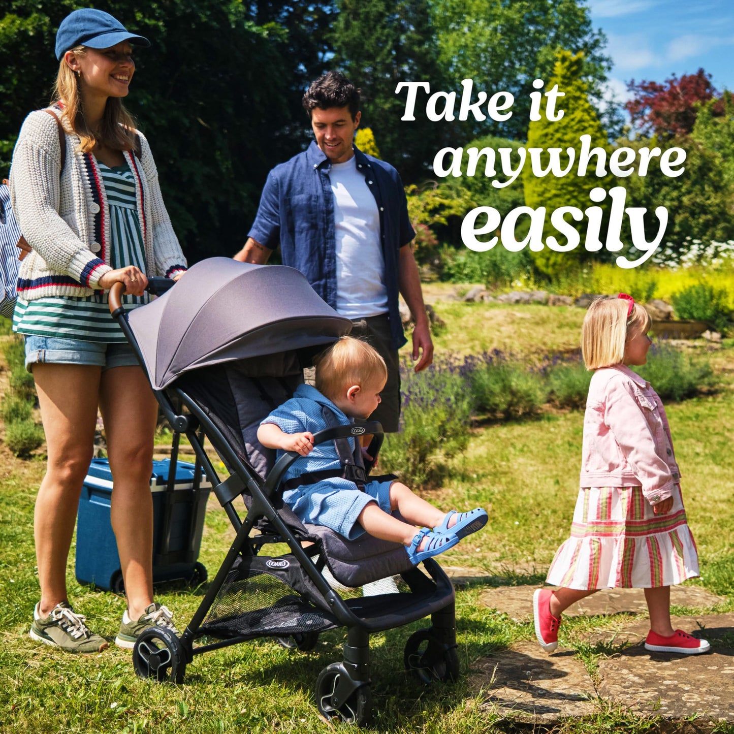 Graco Ready2Jet Compact Stroller – Overhead Friendly Compact Travel Stroller with Automatic Fold, Kingston