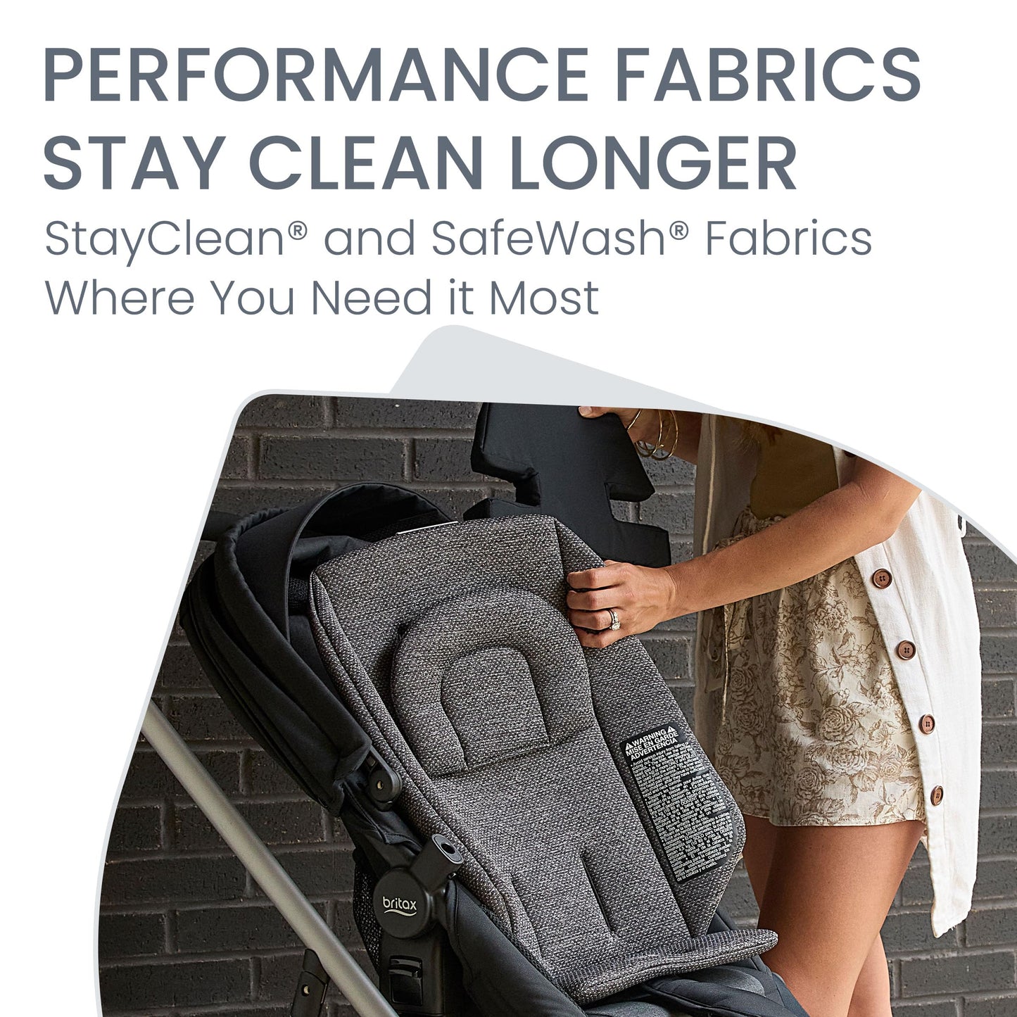 Britax Grove™ Modular Stroller, Lightweight Stroller with CozyFit™ Insert and Bumper Bar, 6 Ways to Ride, SafeWash, Pindot Onyx
