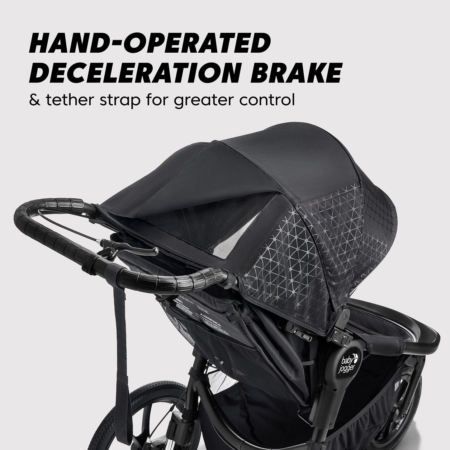 Baby Jogger Summit X3 3-Wheel Jogging Stroller with Hand Brake One-Hand Compact Fold & All-Wheel Suspension Midnight Black