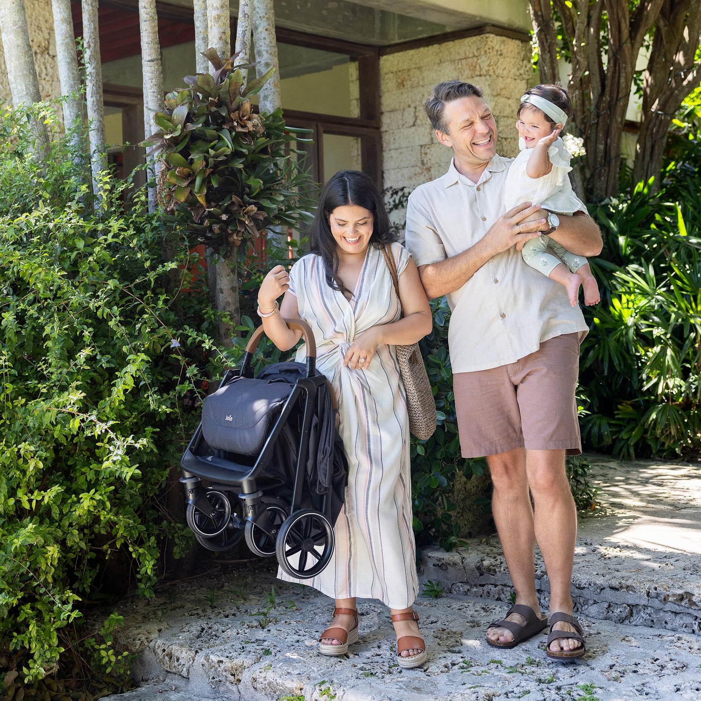 Joie Nutmeg Compact Stroller – Lightweight and Compact Stroller with One-Hand Fold (Thunder)