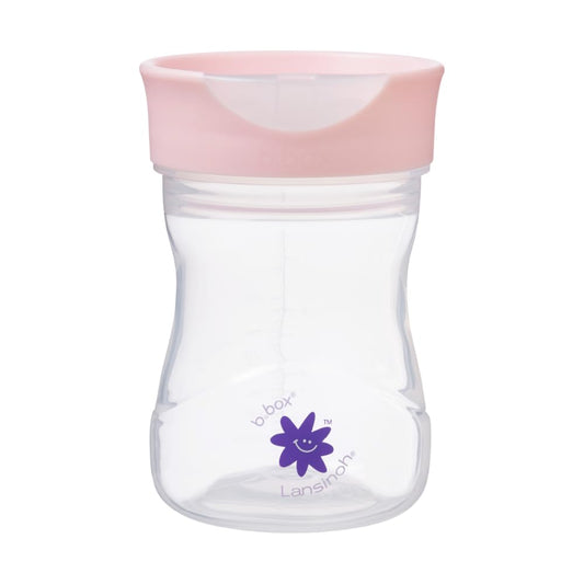Lansinoh b.box Toddler Training Cup (Ages 12+ Months) | Free-Flow Transition Cup for Toddlers Learning to Drink | BPA-Free, Dishwasher Safe | 8 oz | Cherry Blossom