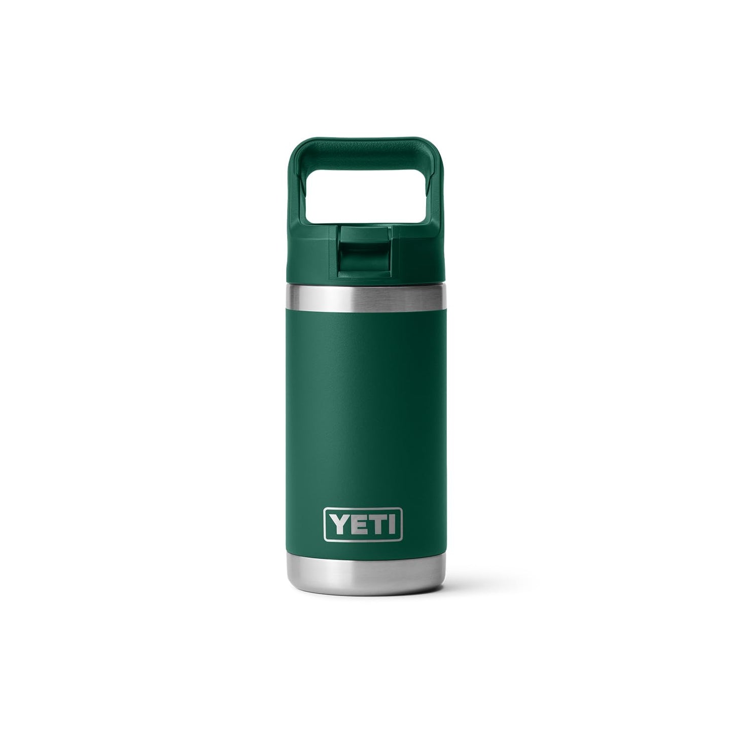 YETI Rambler Jr. 12 oz Kids Bottle, with Straw Cap, Black Forest Green