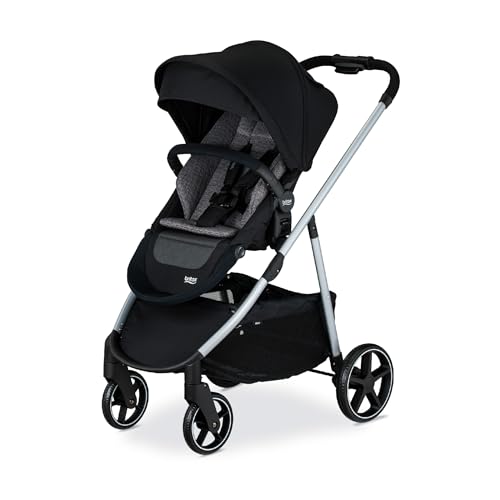 Britax Grove™ Modular Stroller, Lightweight Stroller with CozyFit™ Insert and Bumper Bar, 6 Ways to Ride, SafeWash, Pindot Onyx
