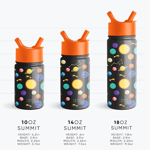Simple Modern Kids Summit Water Bottle with Straw Lid | 14oz Stainless Steel Cup Insulated Tumbler Tumbler for Toddlers, School