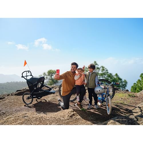 Baby Jogger Bike Trailer - Compatible with City Prix Jogging Stroller, All-Wheel Suspension & Front-Wheel Swivel for Smooth Rides, Seatback and Under-Seat Storage, and Mesh Covering