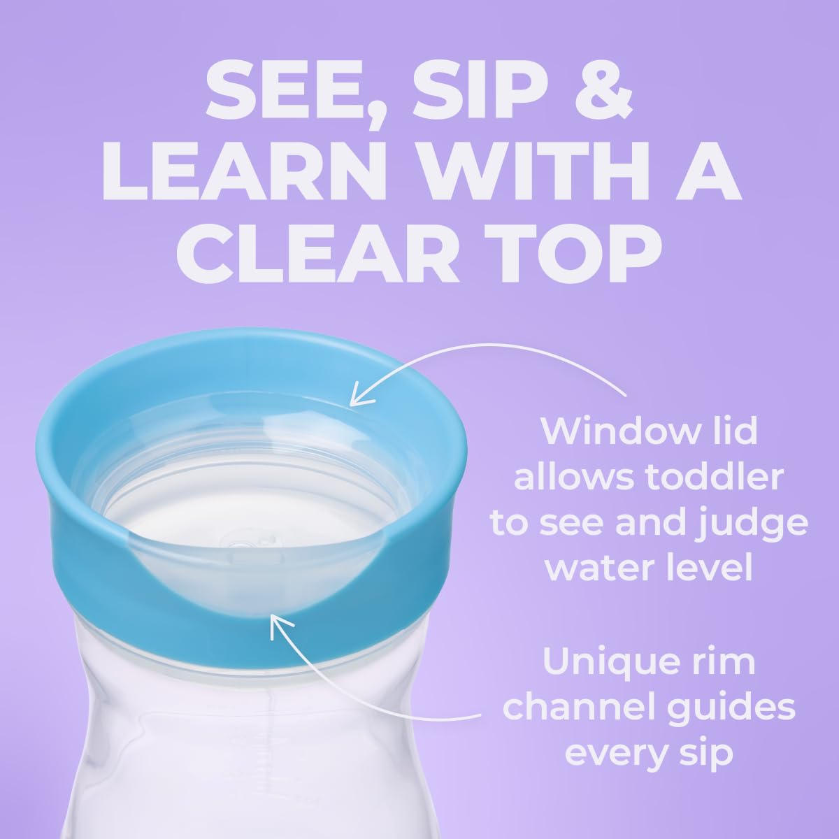 Lansinoh b.box Toddler Training Cup (Ages 12+ Months) | Free-Flow Transition Cup for Toddlers Learning to Drink | BPA-Free, Dishwasher Safe | 8 oz | Cherry Blossom