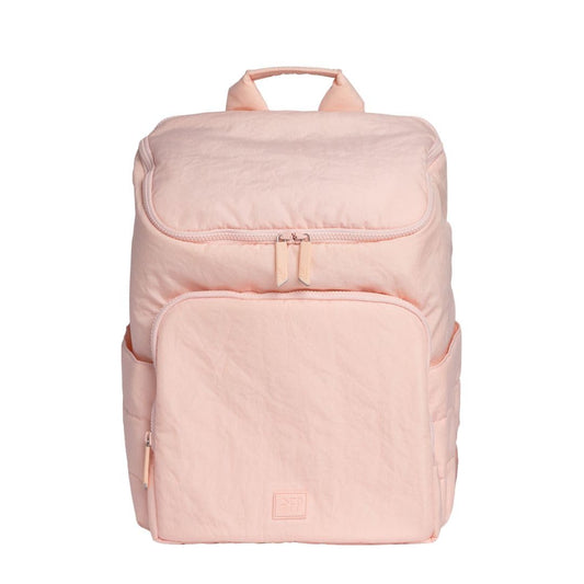Freshly Picked Zurich Diaper Bag Backpack – Lightweight Nylon Baby Bag for Mom, 17 Pockets, Wide Opening, Insulated Pockets, Laptop and Luggage Sleeve, Wipeable & Spill-Resistant (Lotus)