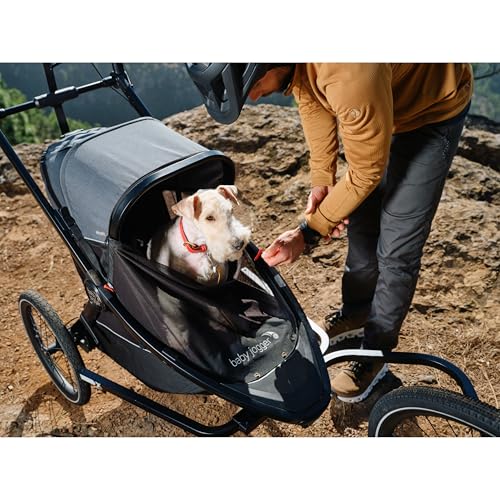 Baby Jogger Bike Trailer - Compatible with City Prix Jogging Stroller, All-Wheel Suspension & Front-Wheel Swivel for Smooth Rides, Seatback and Under-Seat Storage, and Mesh Covering