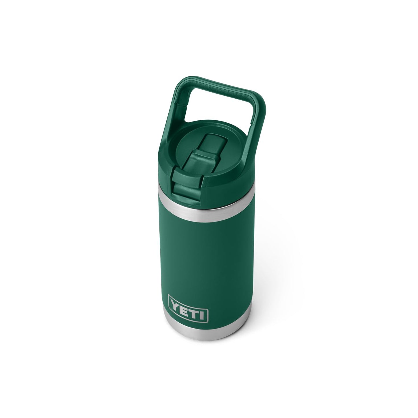 YETI Rambler Jr. 12 oz Kids Bottle, with Straw Cap, Black Forest Green