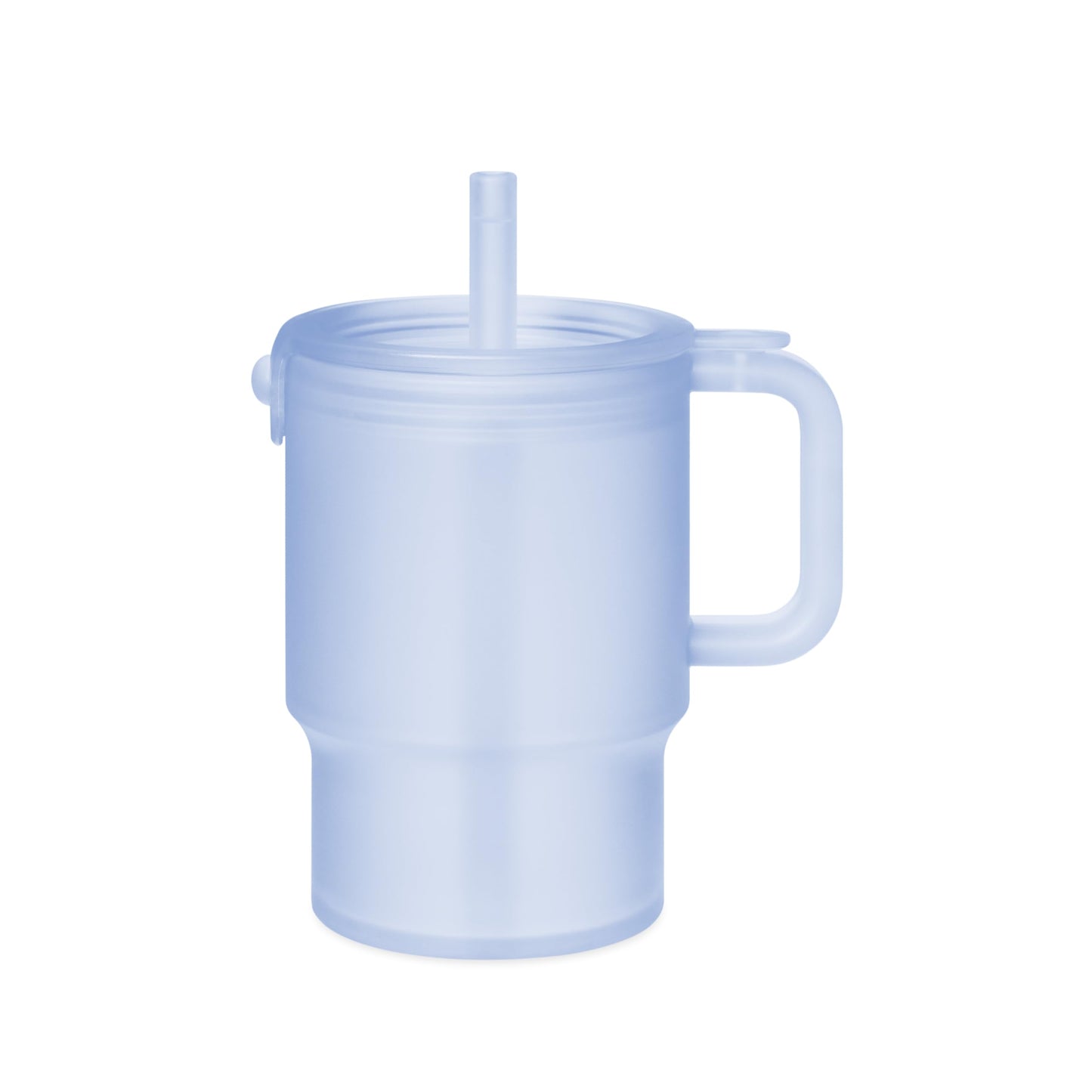 Olababy Clear Sense Silicone Tumbler with Handle & Straw 11 oz, Toddler & Kids Spill Proof Sippy Cup, Leak Resistant, BPA Free Baby Cup, Cupholder Compatible Travel Quencher (Blueberry, 1 PK)
