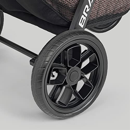 Chicco Bravo LE ClearTex Full-Size Stroller for Babies and Toddlers, UPF-Rated Canopy, GREENGUARD Gold Certified, Lightweight, One-Hand Compact Fold | Pewter/Grey