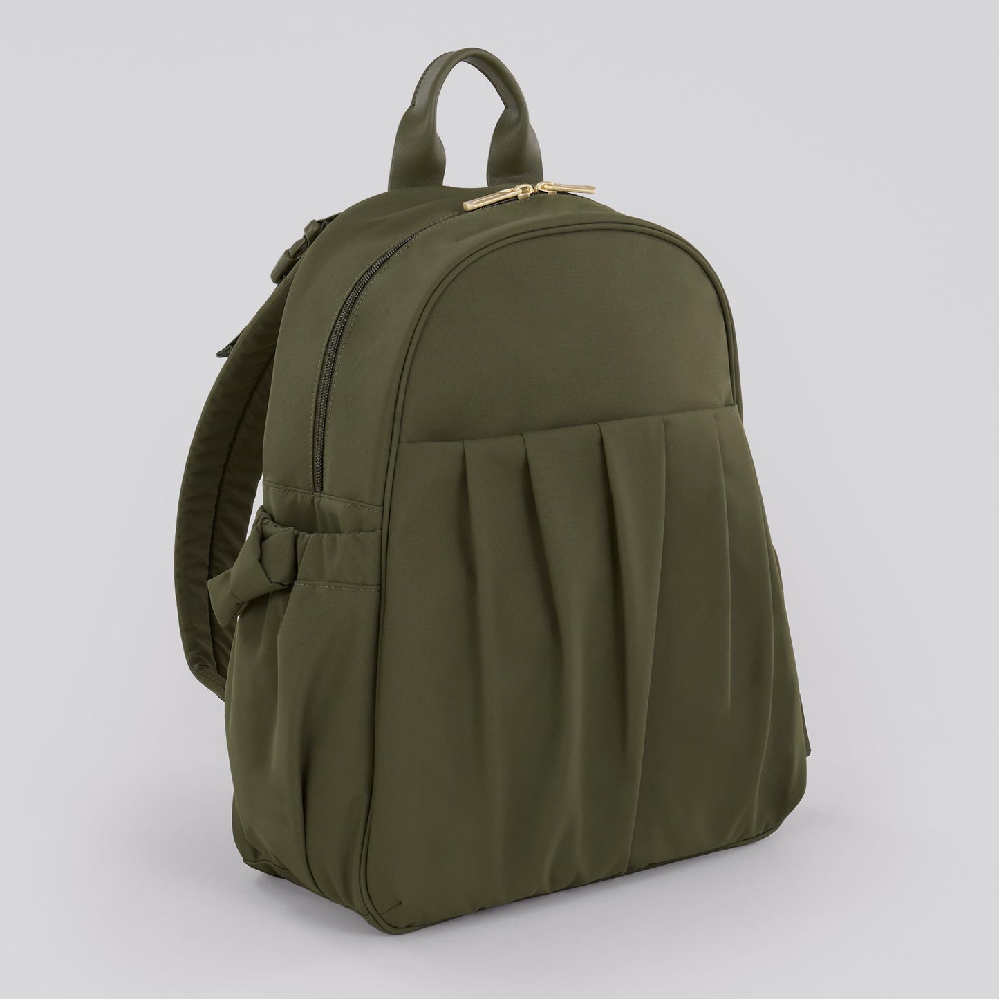 Motherhood Gathered Pocket Backpack Diaper Bag Diaper Backpack - Large Capacity Baby Bag for Travel, Waterproof with Insulated Pockets & Changing Pad & Stroller Straps, Olive