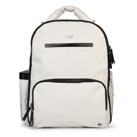 JuJuBe x Witney Carson - New Classic Diaper Bag Backpack with Portable Changing Pad, Stroller Straps, Large Travel Backpack, Carrying Baby Bottles, Wipes, Diapers, Cloud, Mothers Day Gift