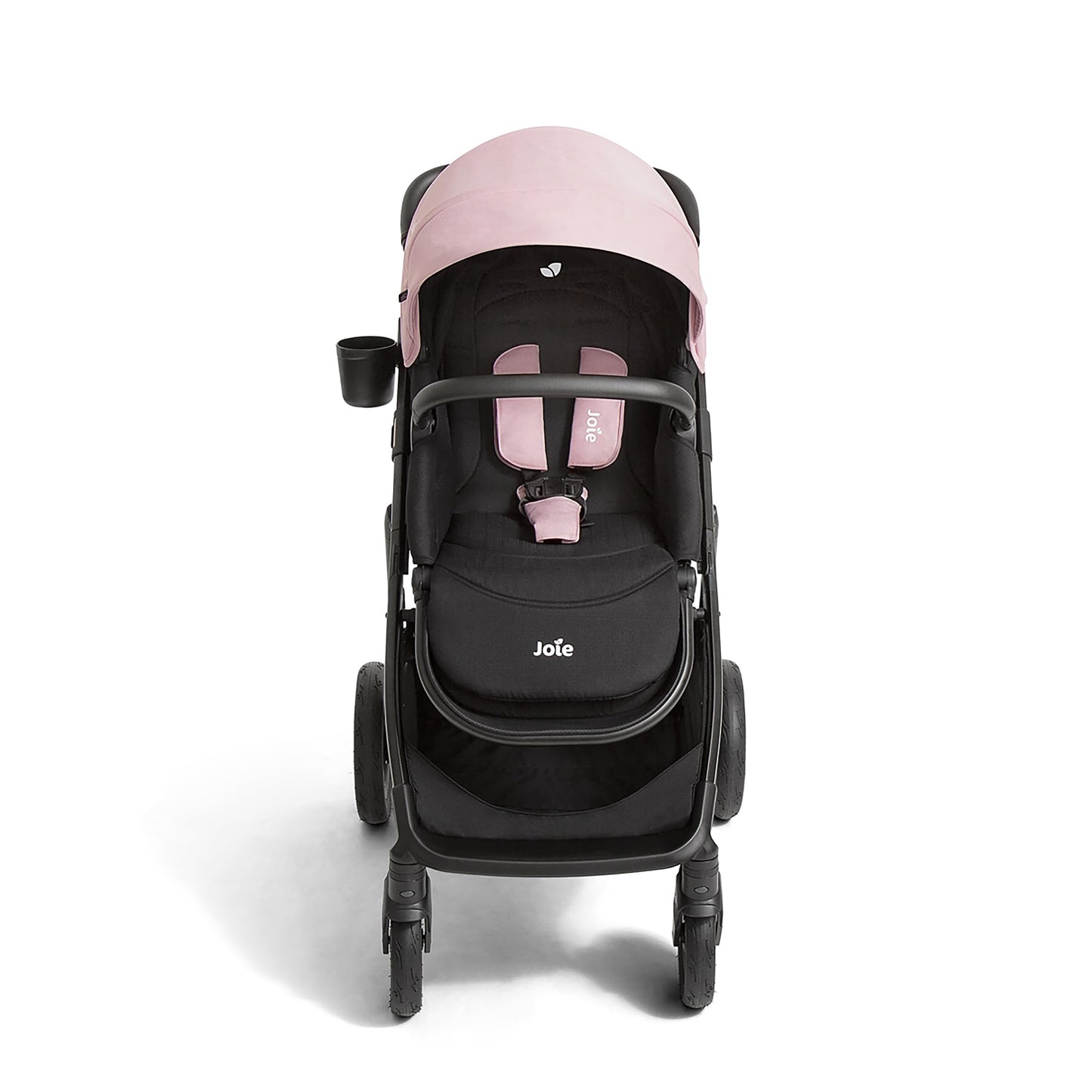 Joie Hazel Height Adjustable Stroller – Travel-Friendly Stroller with Height Adjustable Seat, Multi-Position Recline, and All-Terrain Wheels (Blush)