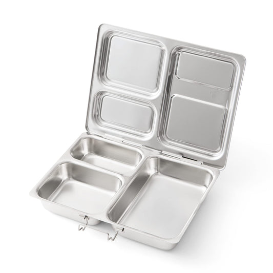 PlanetBox Launch Stainless Launch Bento Box Style Lunch Box for Kids with 3 Compartments – Durable, Dishwasher Safe & BPA-Free Food Container