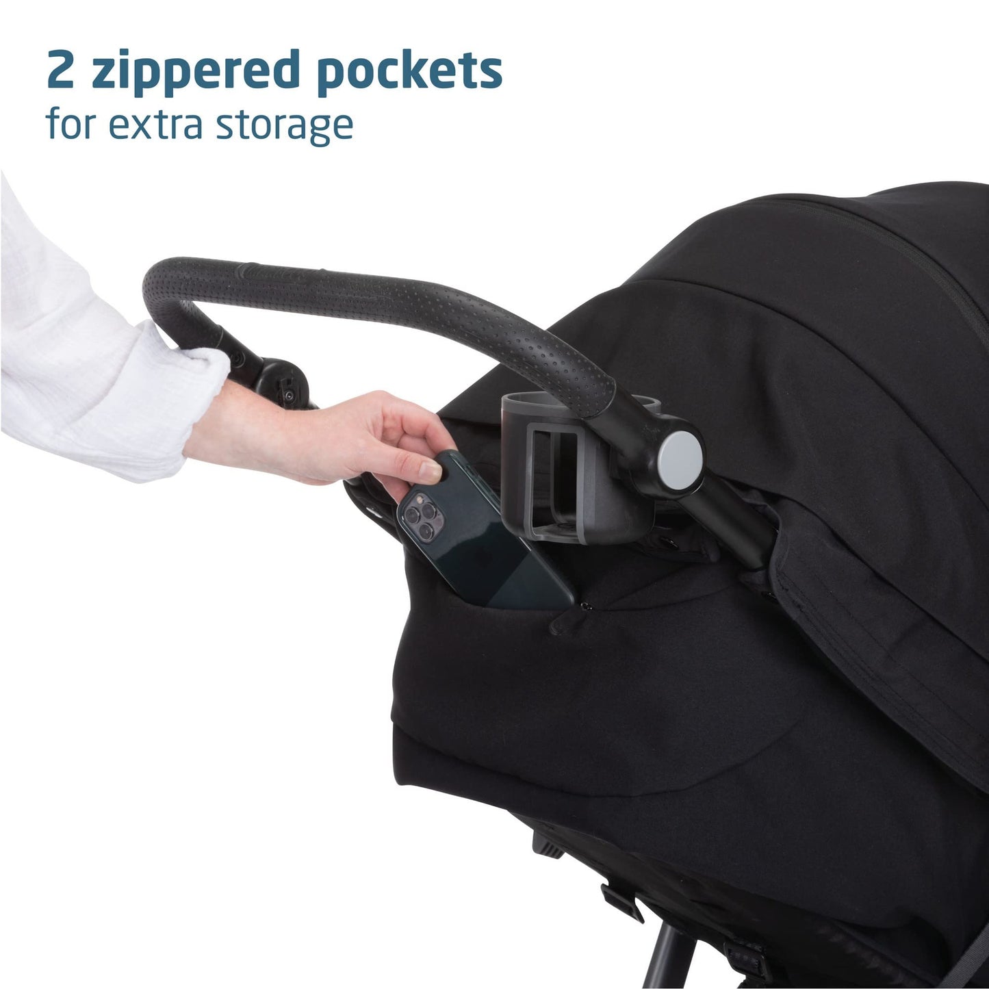 Maxi-Cosi Gia XP Luxe Travel System Stroller and Car Seat, Nimble 3-Wheel Maneuverability, All-Terrain Tires, Front-Wheel Suspension, Midnight Black