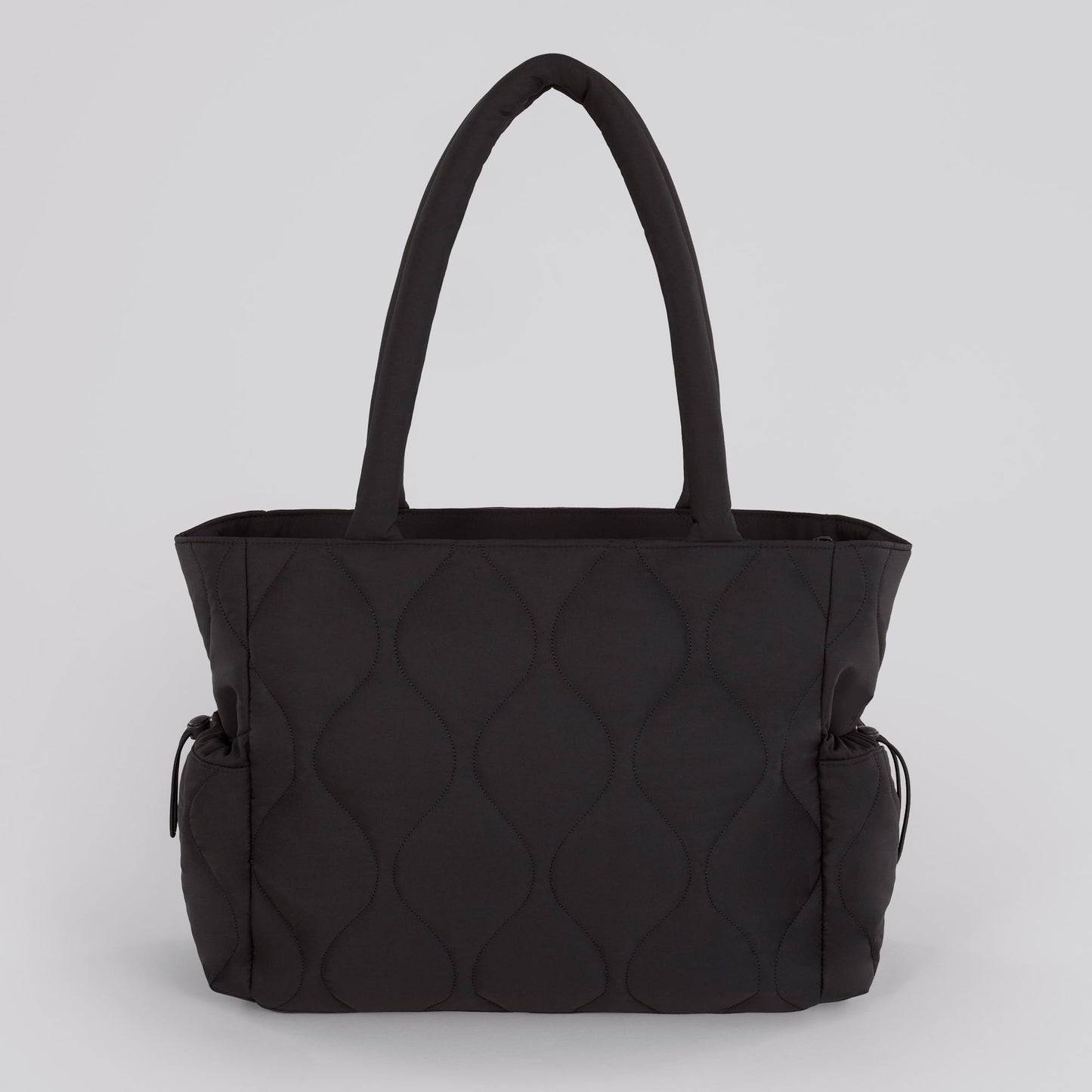 Motherhood Quilted Tote Diaper Bag Diaper Bag - Large Capacity Baby Bag for Travel, Waterproof with Insulated Pockets & Changing Pad, Black