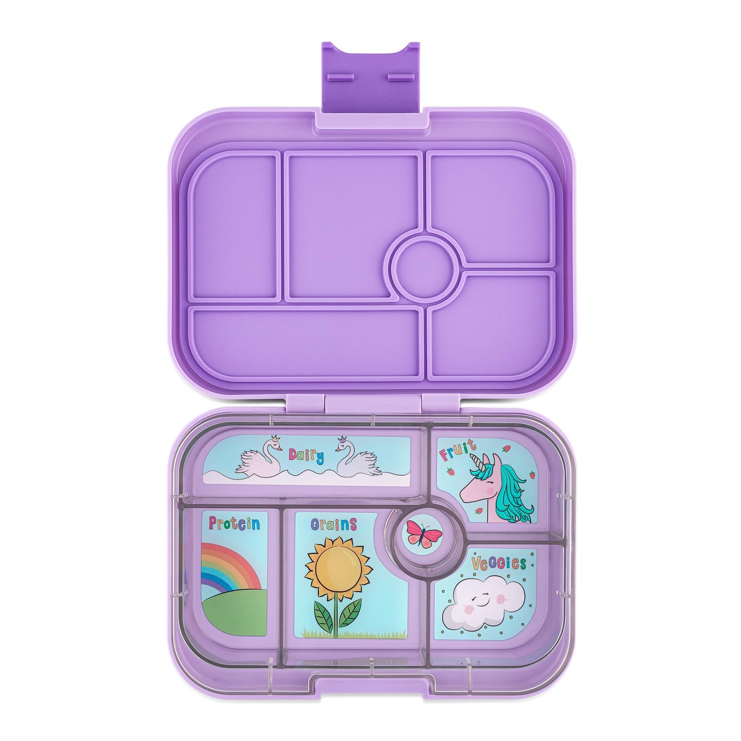 Yumbox Original Leakproof Bento Lunch Box Container for Kids (Lavande Purple Unicorn)