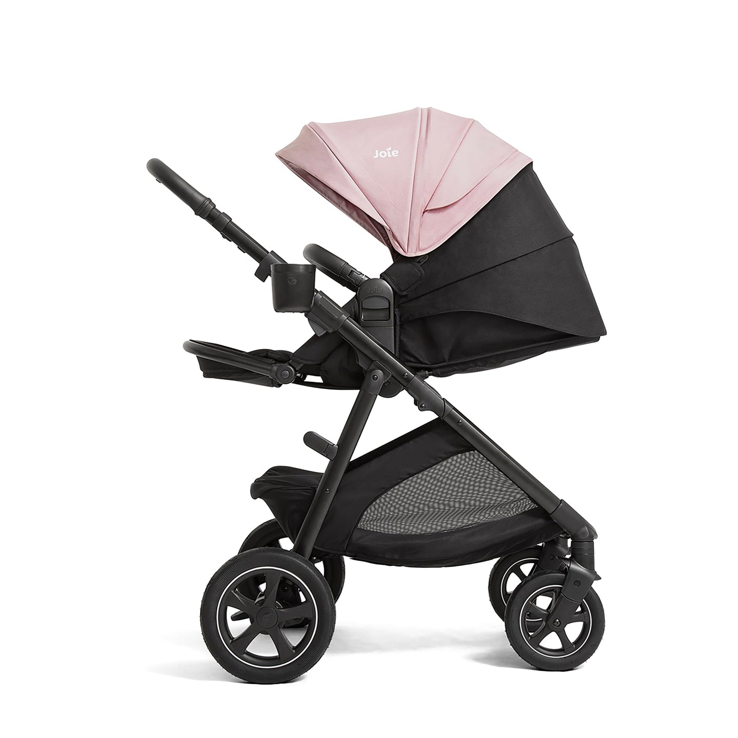 Joie Hazel Height Adjustable Stroller – Travel-Friendly Stroller with Height Adjustable Seat, Multi-Position Recline, and All-Terrain Wheels (Blush)