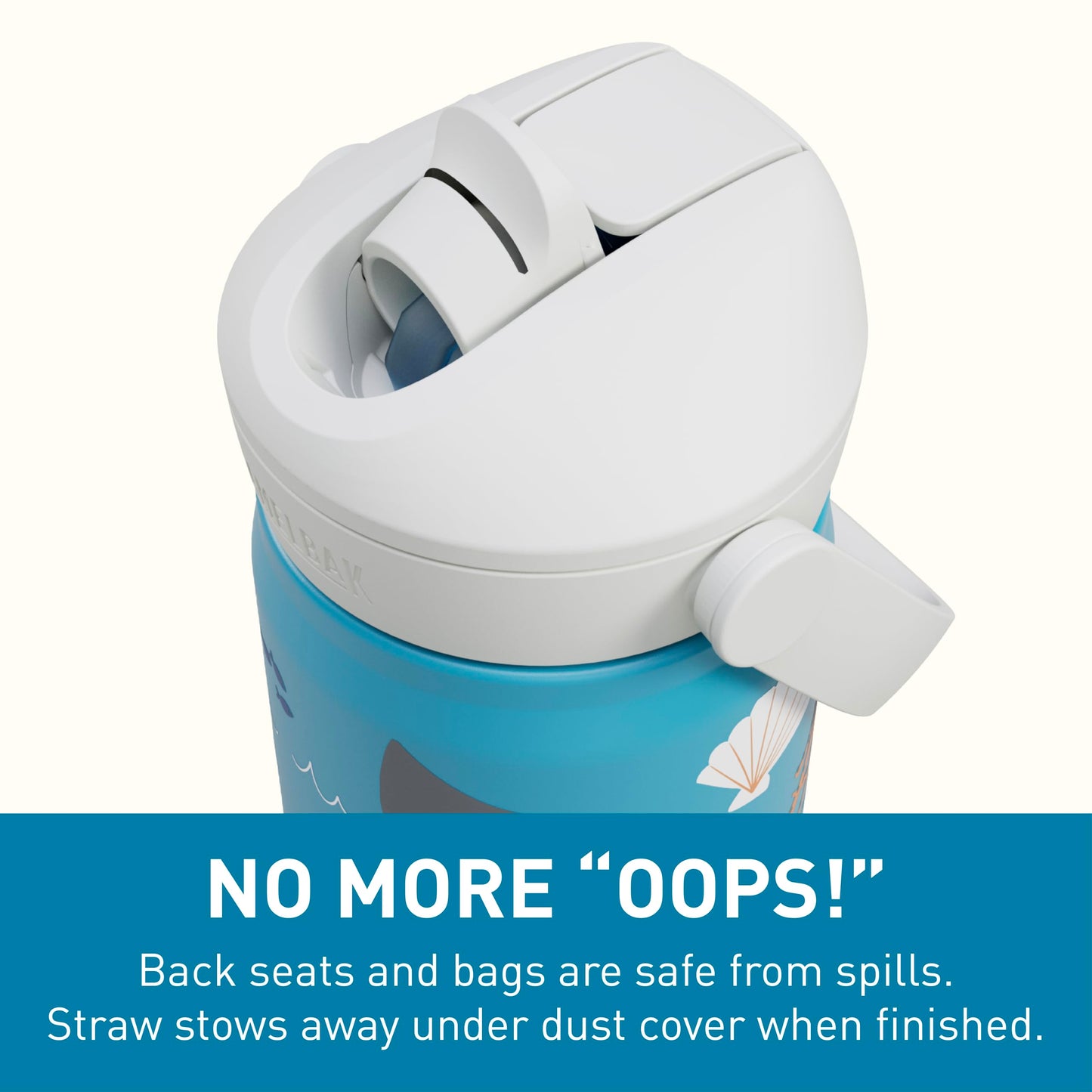 CamelBak Thrive Flip Straw Kids Bite Valve Stainless Steel Water Bottle, 12oz