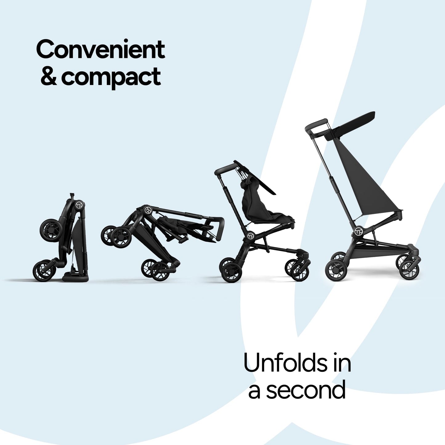 Mompush Jeto Lightweight Travel Stroller – 9.8 lbs Ultra-Compact, One-Hand Fold, Airplane Cabin Approved, All-Terrain Wheels, Smooth Ride for Toddlers, Perfect for Travel & Daily Use