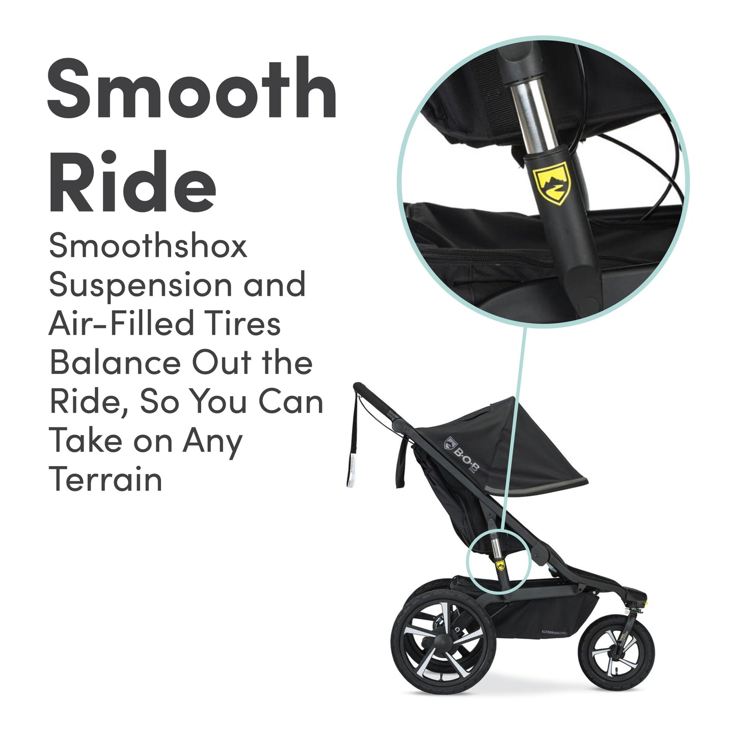 BOB Gear Alterrain Pro Jogging Stroller, Black