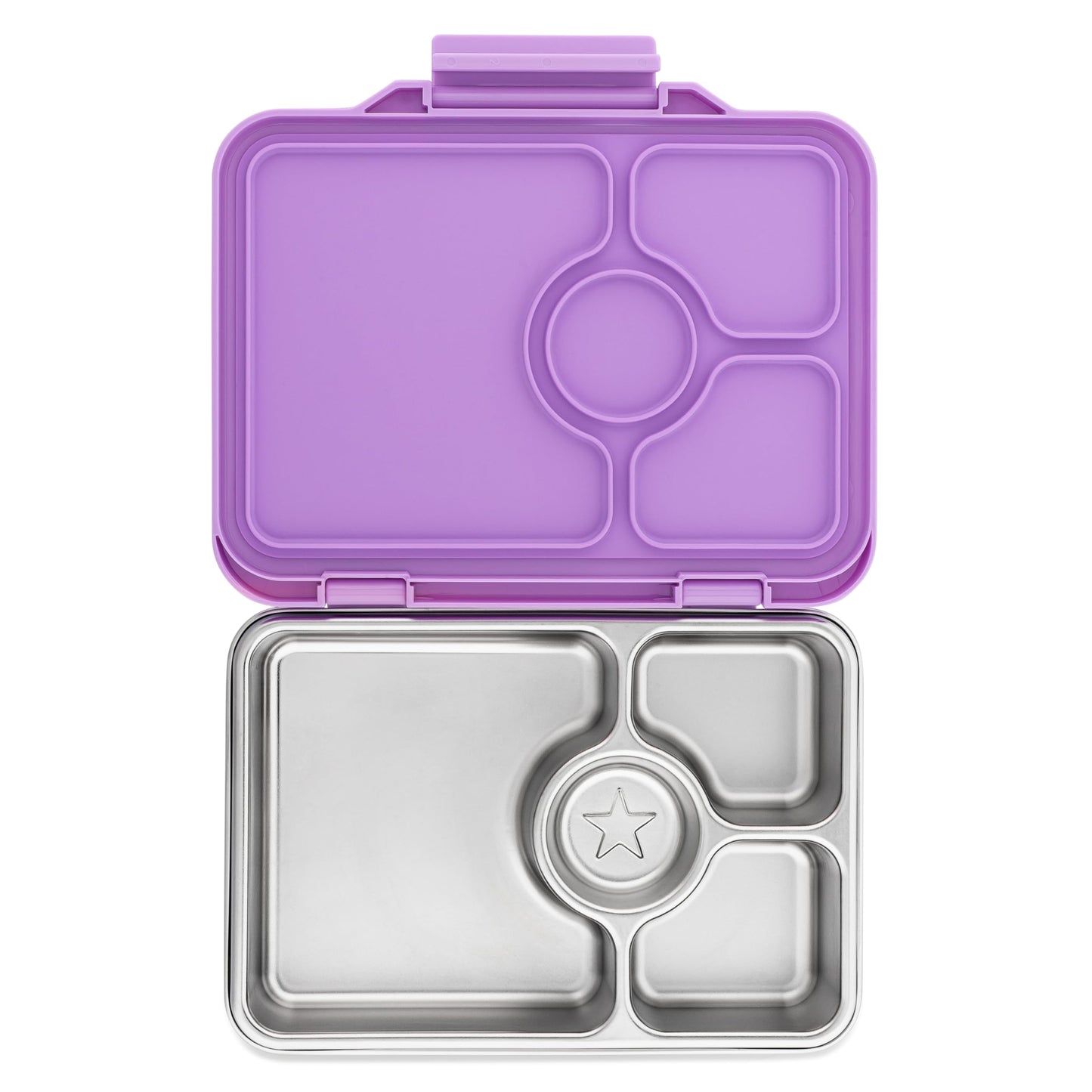 Yumbox Prêt Leakproof Stainless Steel Bento Lunch Box, 3.4 Cup Healthy Portion Size for Balanced Eating – Durable Lunch Container for Sandwiches & Snacks (Lavande Purple)