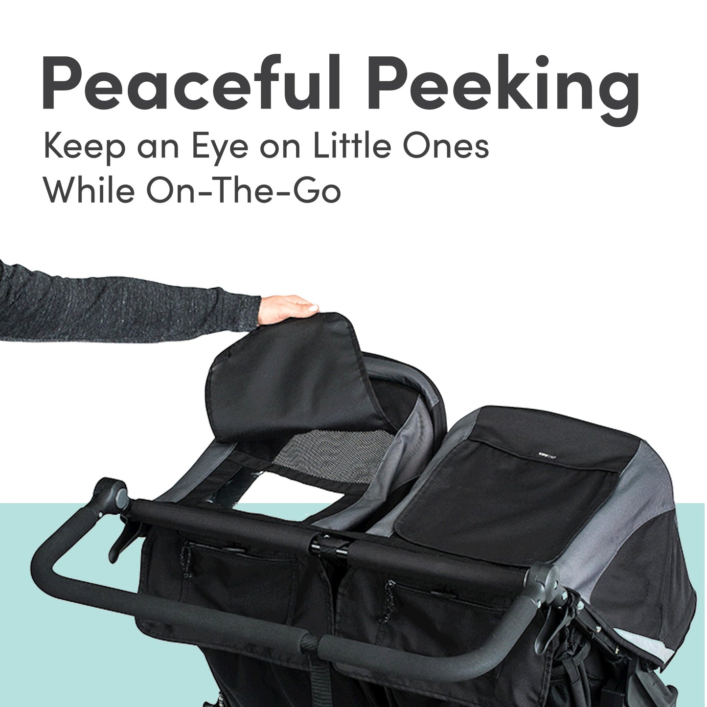 BOB Gear Revolution Flex 3.0 Duallie Double Jogging Stroller, Graphite Black