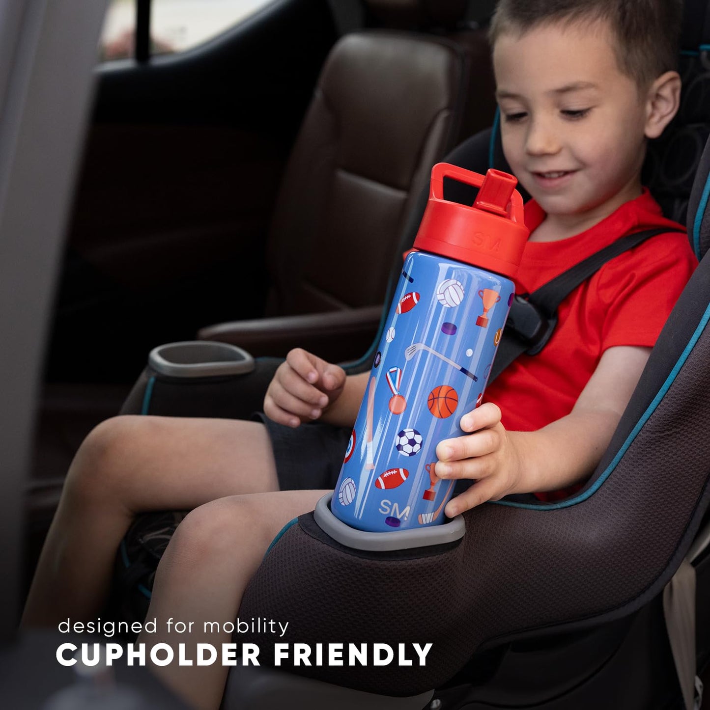 Simple Modern Kids Summit Water Bottle with Straw Lid | 14oz Stainless Steel Cup Insulated Tumbler Tumbler for Boys, Girls, School | Outer Space